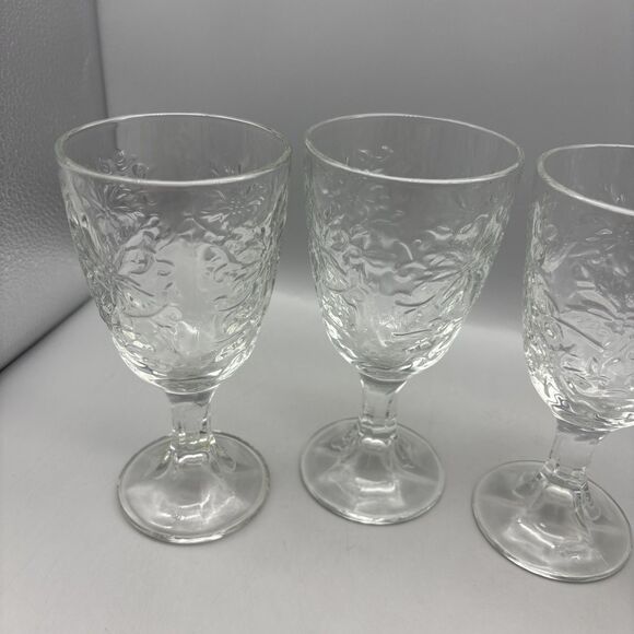 Princess House Fantasia Stemmed Water Goblet Ice Tea Glass Set Of 4 - Picture 3 of 13